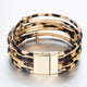 Leopard Leather Bracelets Women