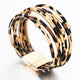 Leopard Leather Bracelets Women