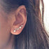 Moon Star Ear Climber Stud Earrings