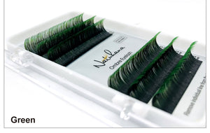 6Rows Ombre Blue Purple Color Eyelash