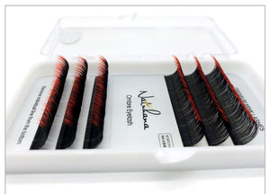 6Rows Ombre Blue Purple Color Eyelash