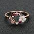 Butterfly Flowers Crystal Finger Ring