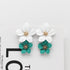 Jewelry Big Flowers Mixed Color Earrings