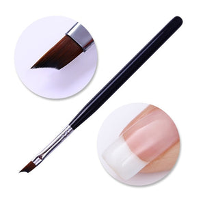 Nail Brush Silver Black Handle