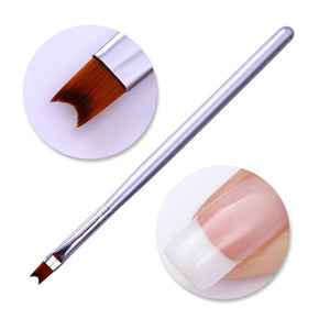 Nail Brush Silver Black Handle