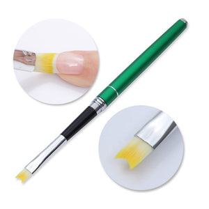 Nail Brush Silver Black Handle