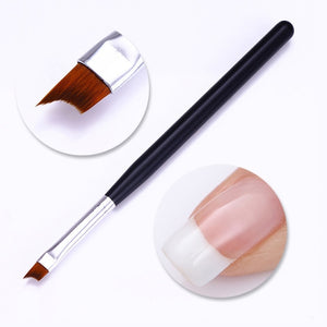 Nail Brush Silver Black Handle