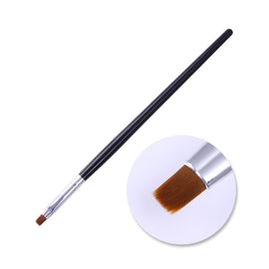 Nail Brush Silver Black Handle
