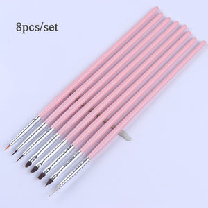 Nail Brush Silver Black Handle