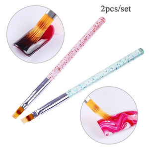 Nail Brush Silver Black Handle