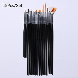 Nail Brush Silver Black Handle