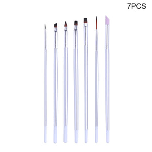 Nail Brush Silver Black Handle
