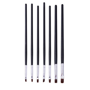 Nail Brush Silver Black Handle