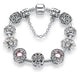 Silver Color Crystal Four Leaf Bracelet