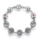 Silver Color Crystal Four Leaf Bracelet