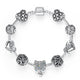 Silver Color Crystal Four Leaf Bracelet