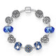 Silver Color Crystal Four Leaf Bracelet