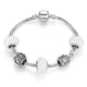 Silver Color Crystal Four Leaf Bracelet