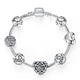 Silver Color Crystal Four Leaf Bracelet