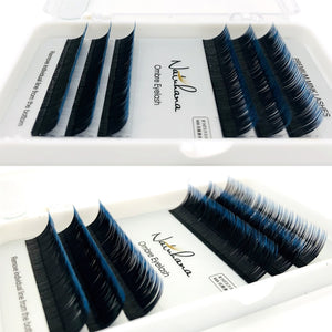 6Rows Ombre Blue Purple Color Eyelash