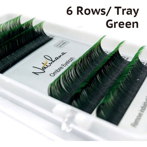 6Rows Ombre Blue Purple Color Eyelash