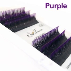 6Rows Ombre Blue Purple Color Eyelash
