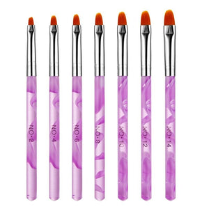 7PC's Professional Manicure UV Gel Brush Pen