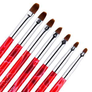 7PC's Professional Manicure UV Gel Brush Pen