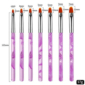 7PC's Professional Manicure UV Gel Brush Pen