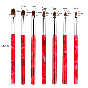 7PC's Professional Manicure UV Gel Brush Pen