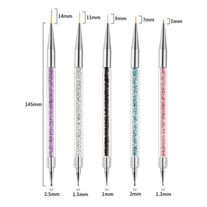 5PC Nail Art Dotting Pen 2 Side