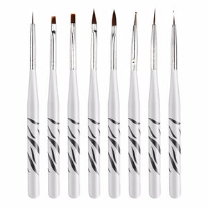 Nail Brush Silver Black Handle