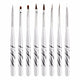 Nail Brush Silver Black Handle