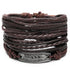 Vintage Leaf Feather Multilayer Bracelet Men