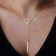 Heart Leaf Moon Pendant Necklace