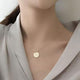 Heart Leaf Moon Pendant Necklace