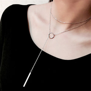 Heart Leaf Moon Pendant Necklace