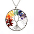 Quartz Natural Stone Tree Necklace