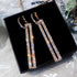 Long Geometric Drop Earrings