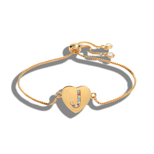 Cubic Zirconia Alphabet Letter Bracelet
