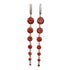Round CZ Zirconia Long Earrings