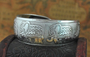 Square Flower Metal Tibetan Bracelet