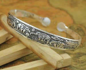 Square Flower Metal Tibetan Bracelet