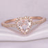 Rose Gold Crystal Heart Shaped Rings