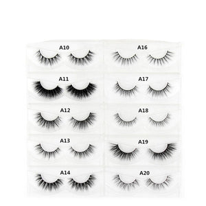 Fluffy Cross Thick Natural Fake Eyelashes